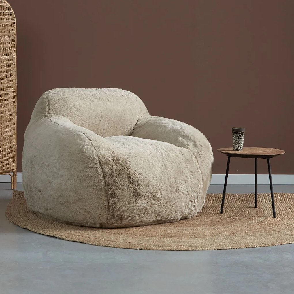 Zachte Vacht Fauteuil Beige