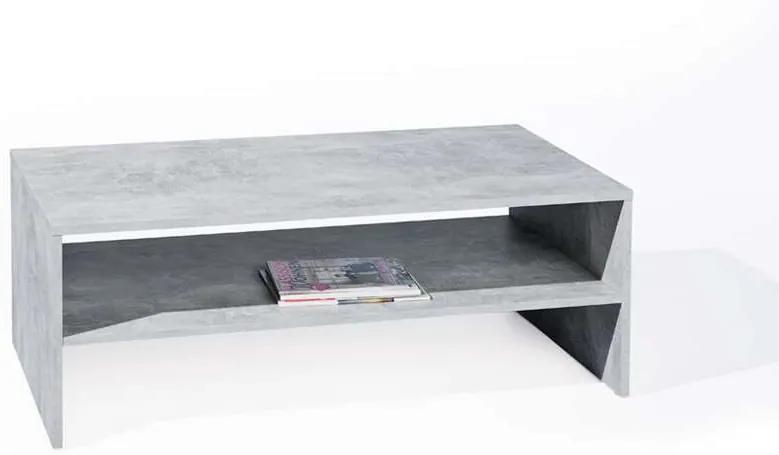 Salontafel Beton - grijs - 41x115x60 cm - Leen Bakker