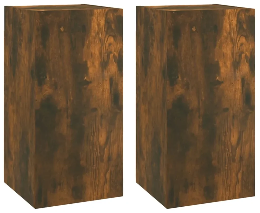 vidaXL Tv-meubelen 2 st 30,5x30x60 cm bewerkt hout gerookt eikenkleur