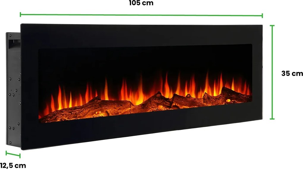 LumberQ In- opbouwsfeerhaard Nova 105 x 35 x 12,5 cm