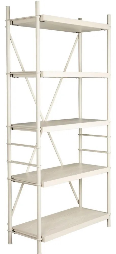 Dutchbone Iron Beige Stellingkast Verstelbare Planken - 90x36x180cm.