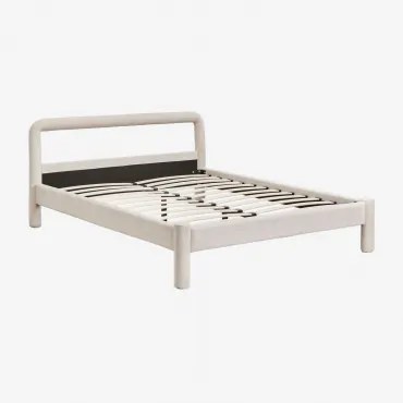 Eneko Chenille Bed Chenille Crèmebeige & 160 X 200 Cm - Sklum