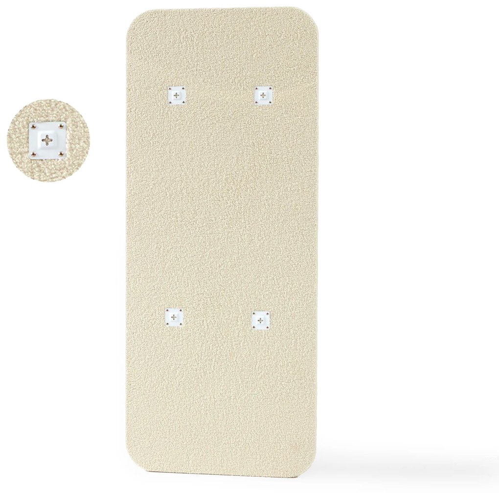 Gestoffeerde Spiegel Creme Teddy Organisch - 70x170cm