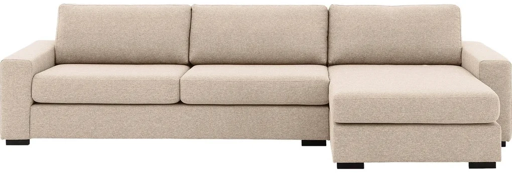 Goossens Hoekbank Lucca Met Chaise Longue wit, stof, 3-zits, stijlvol landelijk