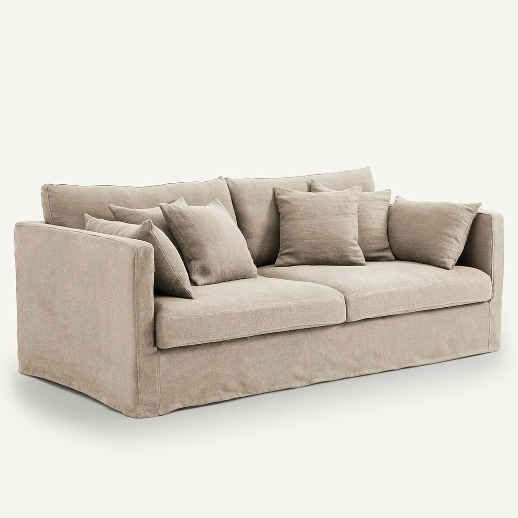 Bank 3-, 4- of 5-zits, in dik stonewashed linnen, Néo Kinkajou