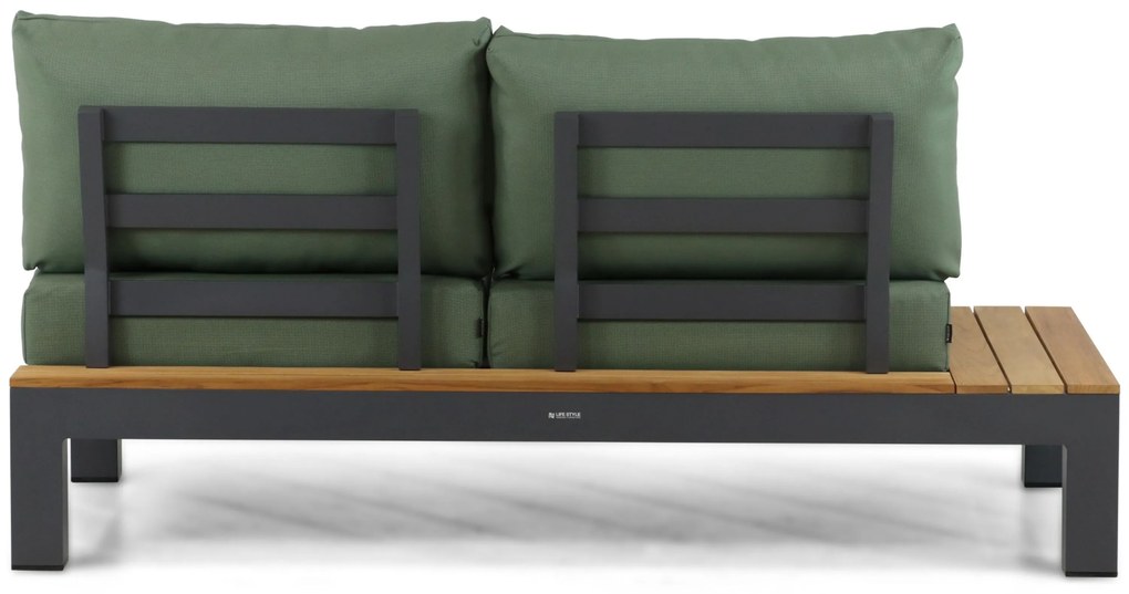Loungeset 5 personen Aluminium/Teak Grijs Lifestyle Garden Furniture Vittoria