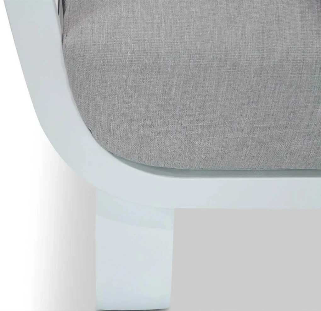 Santika Furniture Santika Sovita Stoel-bank Loungeset Aluminium Wit 3-delig