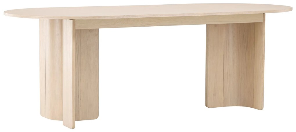 Jörn Ovale Eettafel - Tyson - 220x100 cm - Eikenhout Whitewash Fineer - Jorn