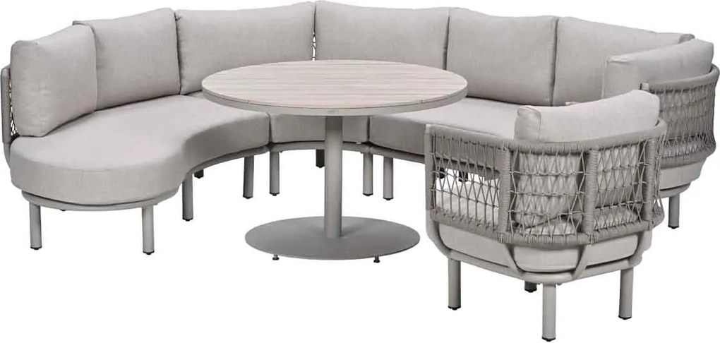 Garden Impressions Algarve lounge dining set 5-delig - urban sand