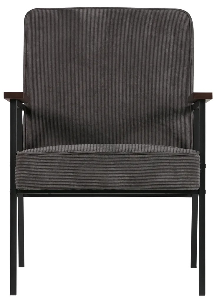 Woood Sally Retro Fauteuil Ribfluweel Grijs