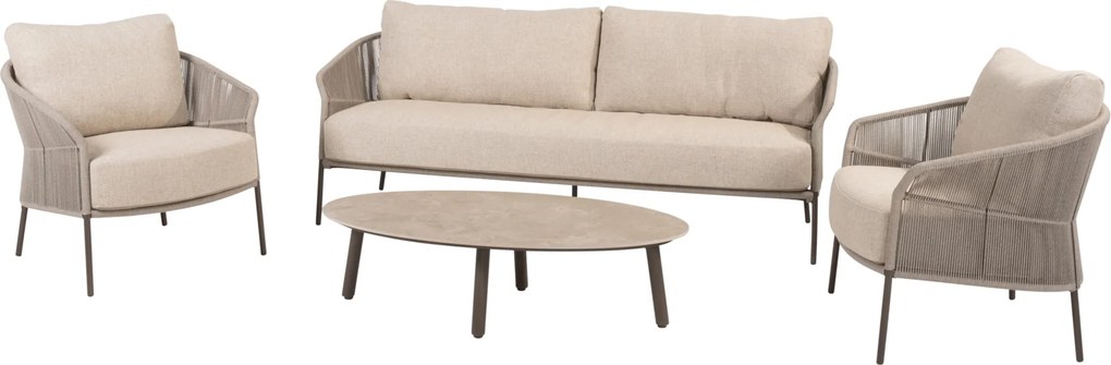 Salute Florence stoel bank loungeset 4 delig keramiek terre Taste 4SO