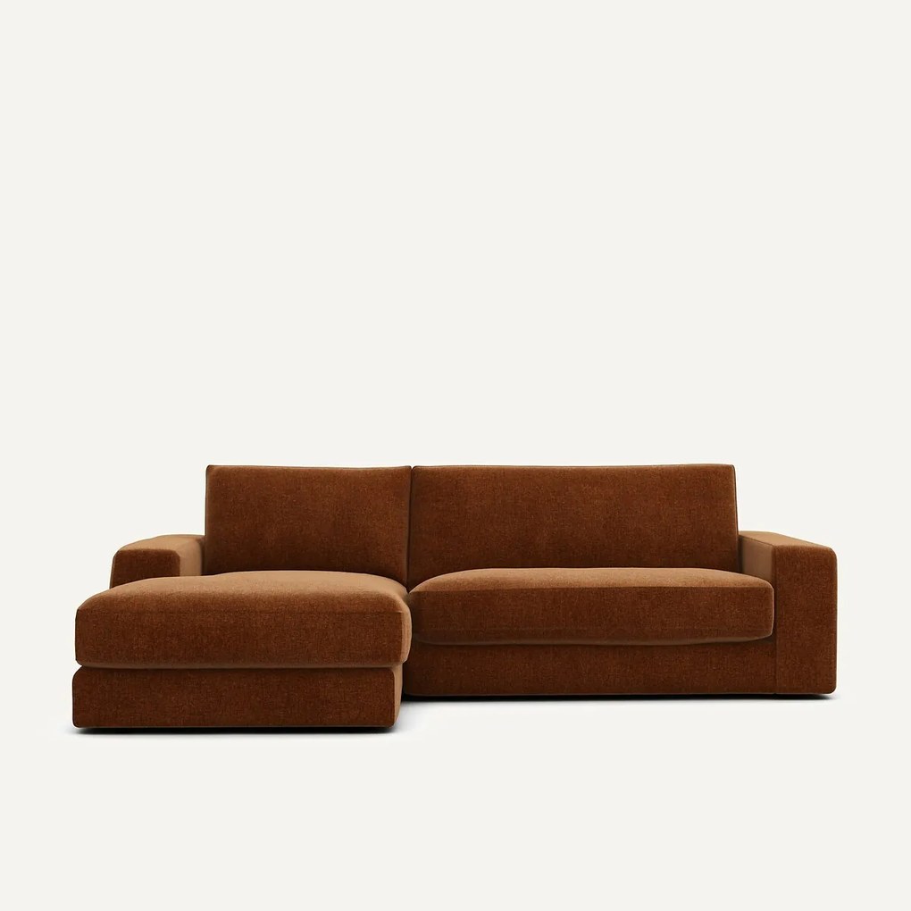 Hoekbank, chenille fluweel, Skander