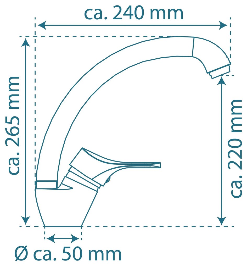 Schutte ATTICA ééngreepsmengkraan keuken, chroom