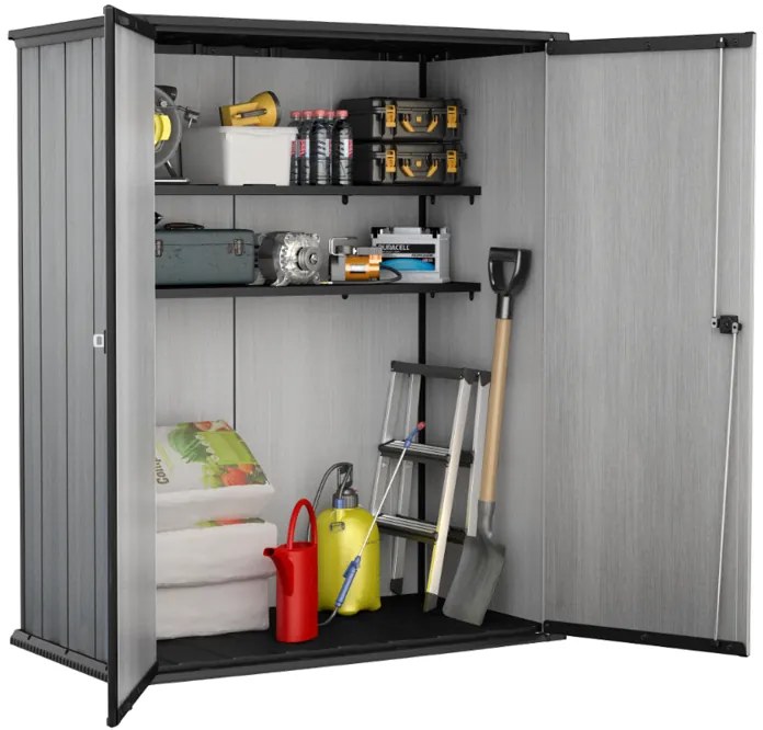 Keter high store opbergkast - 139,5x77x170 cm.