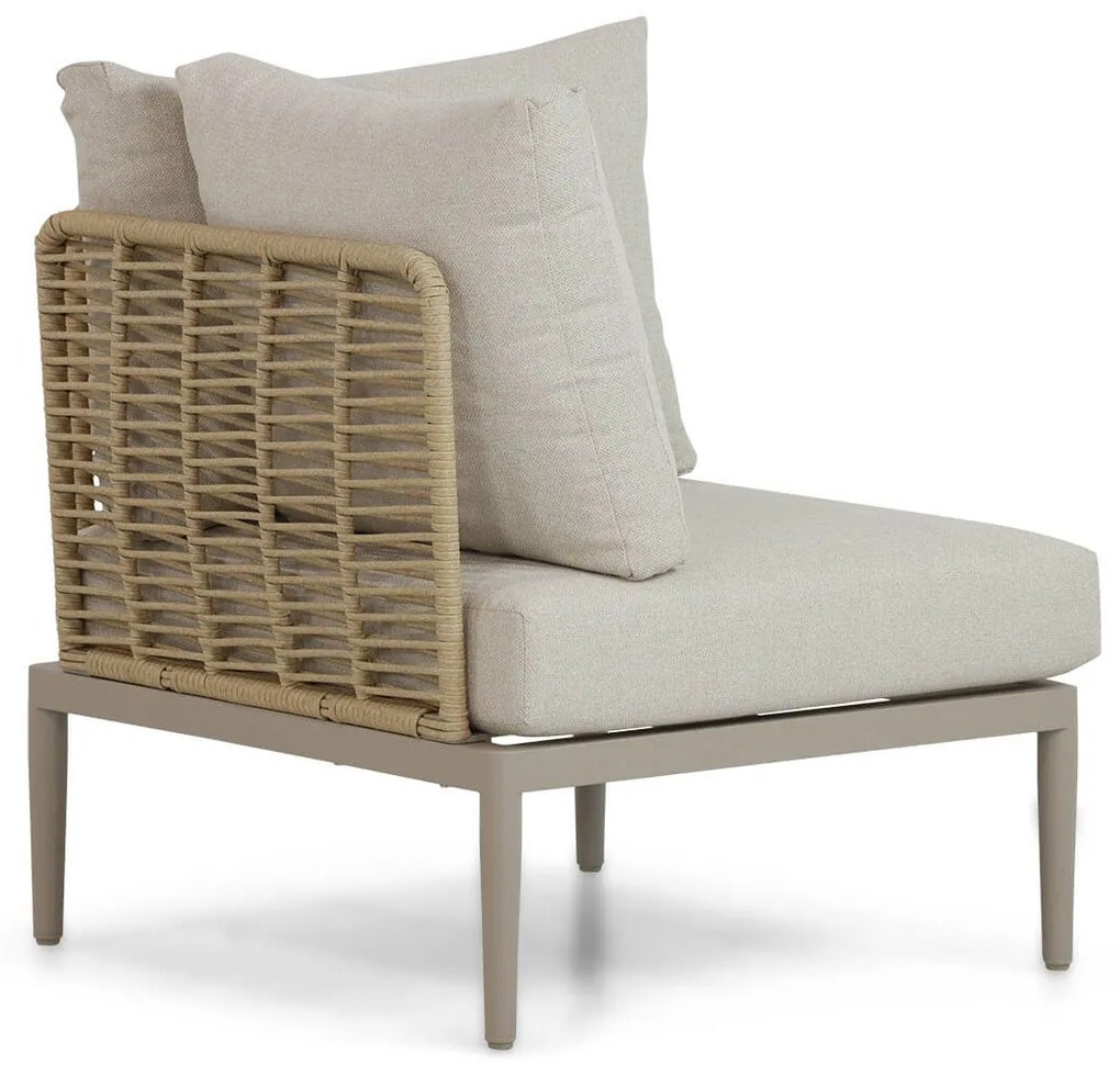 Hoek loungeset 5 personen Wicker/Aluminium/Aluminium/wicker Taupe  Coco Ibiza