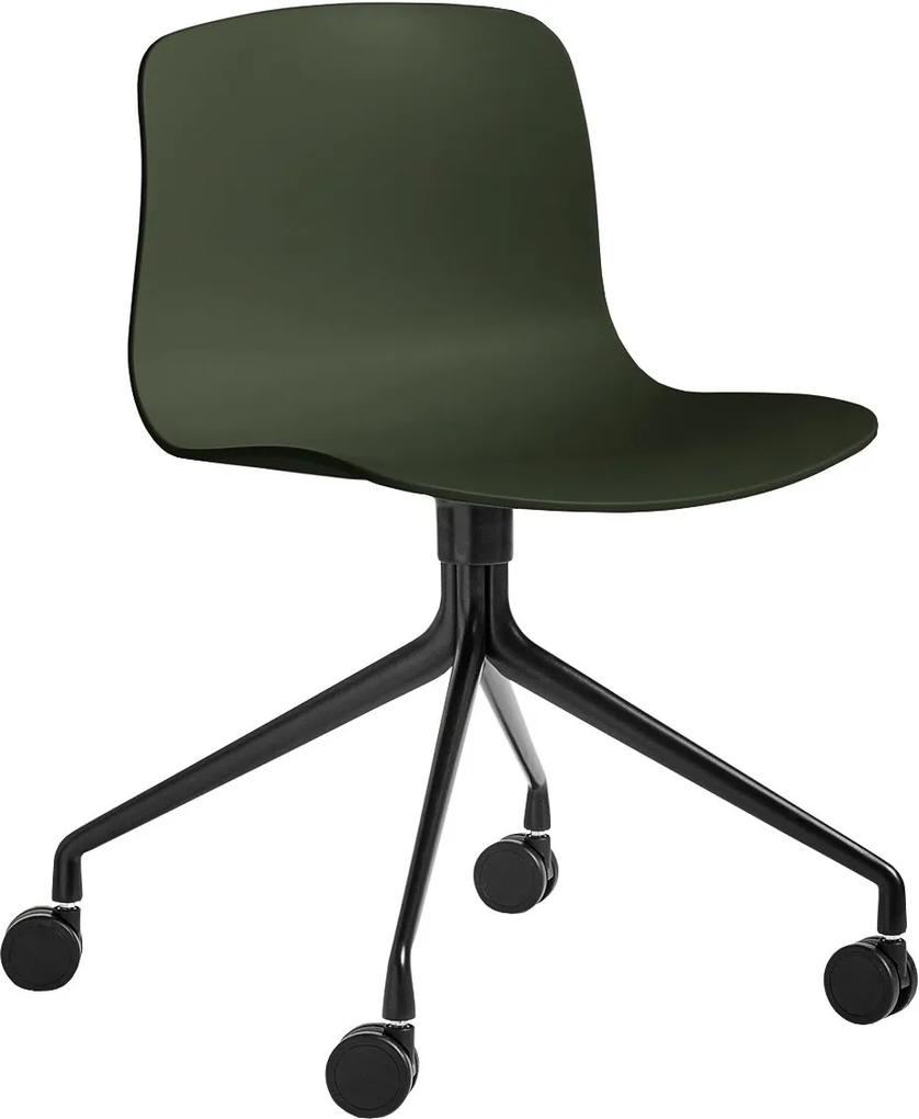 Hay About a Chair AAC14 stoel met zwart onderstel Green