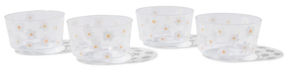 HEMA Herbruikbare Bakjes Ø11cm Bloemen - 4 Stuks