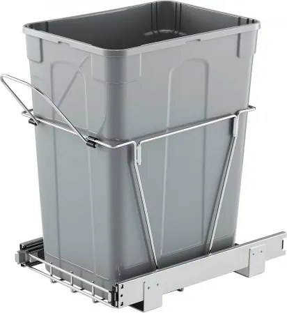 VEVOR 35 Qt uittrekbare prullenbak voor keukenkastjes, onderbouwprullenbak met robuust metalen schuifsysteem met volledige uittrekfunctie en handgreep voor gootsteenprullenbak