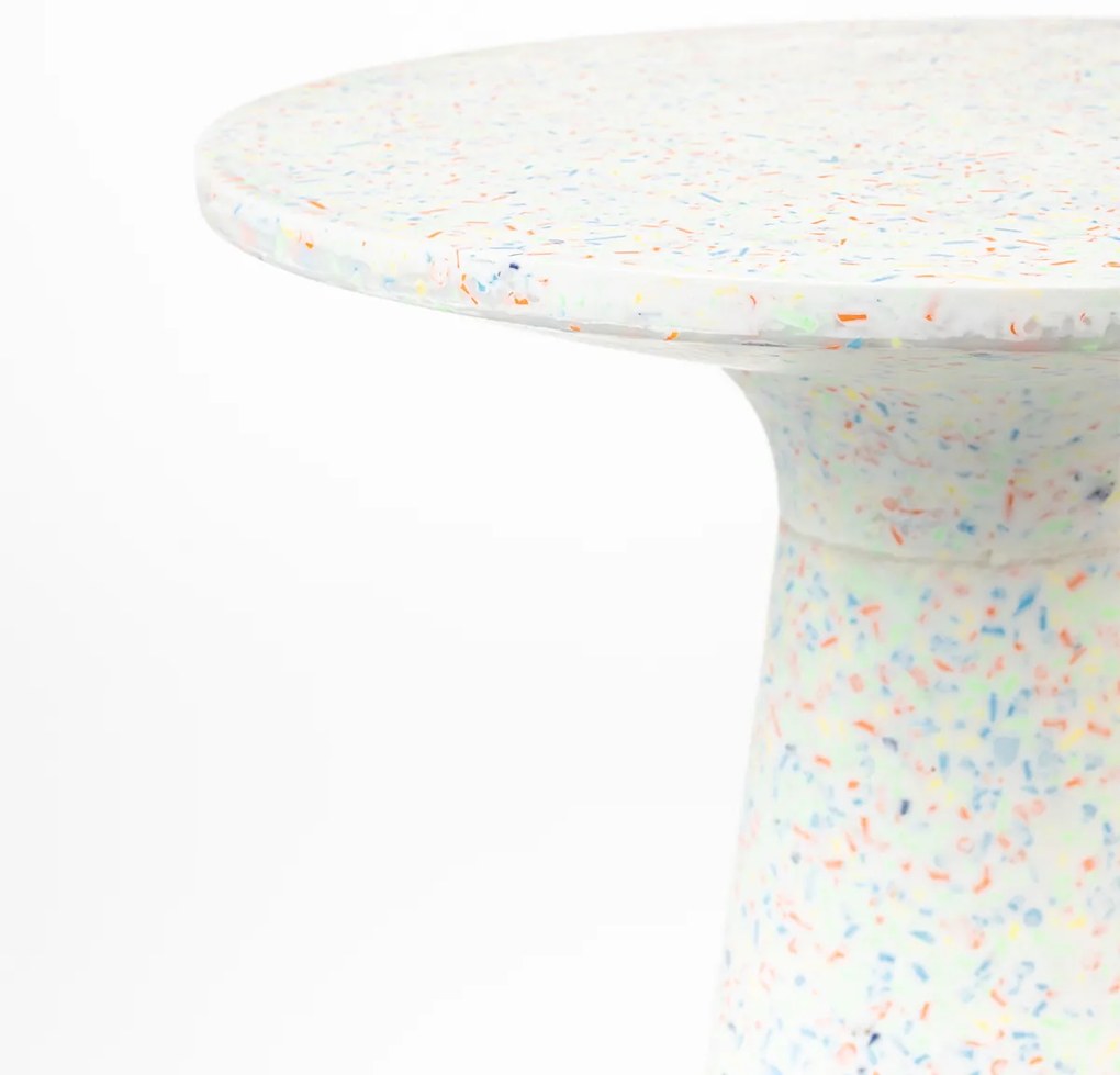 Zuiver Victoria Recycled Terrazzo Bijzettafel Medium - 40 X 40cm.