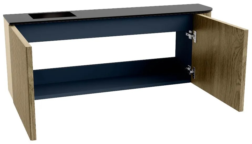 Mondiaz Joya 110cm toiletmeubel ronding rechts dusk met wastafel faye links 1 kraangat urban