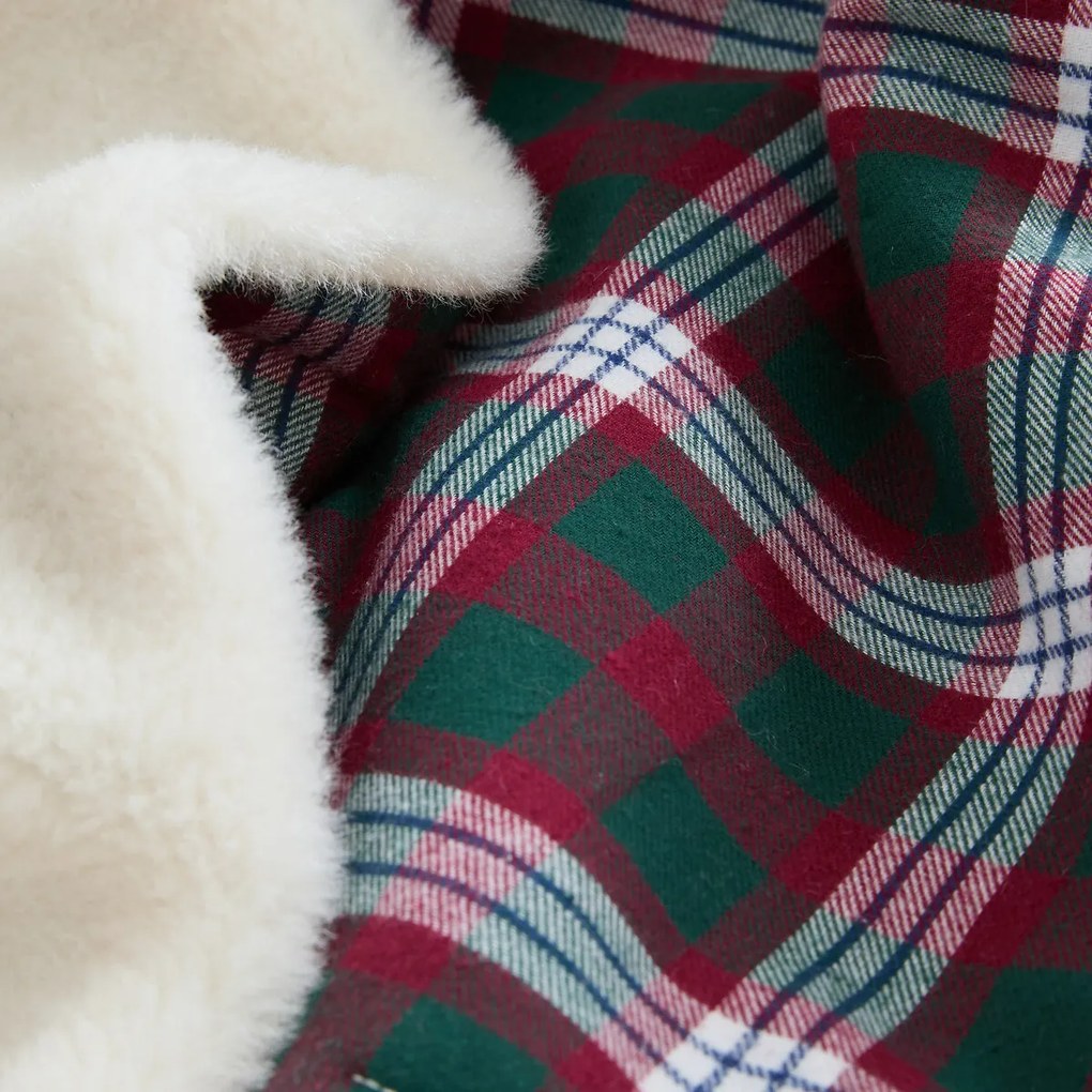 Plaid van flanel en sherpa, LUNAY