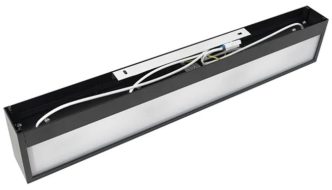 Design langwerpige wandlamp zwart 60 cm - Houx