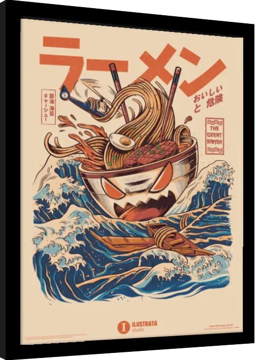 Ingelijste poster Ilustrata - The Great Ramen