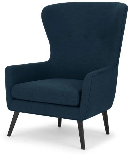 Shelby fauteuil, donkerblauw geweven