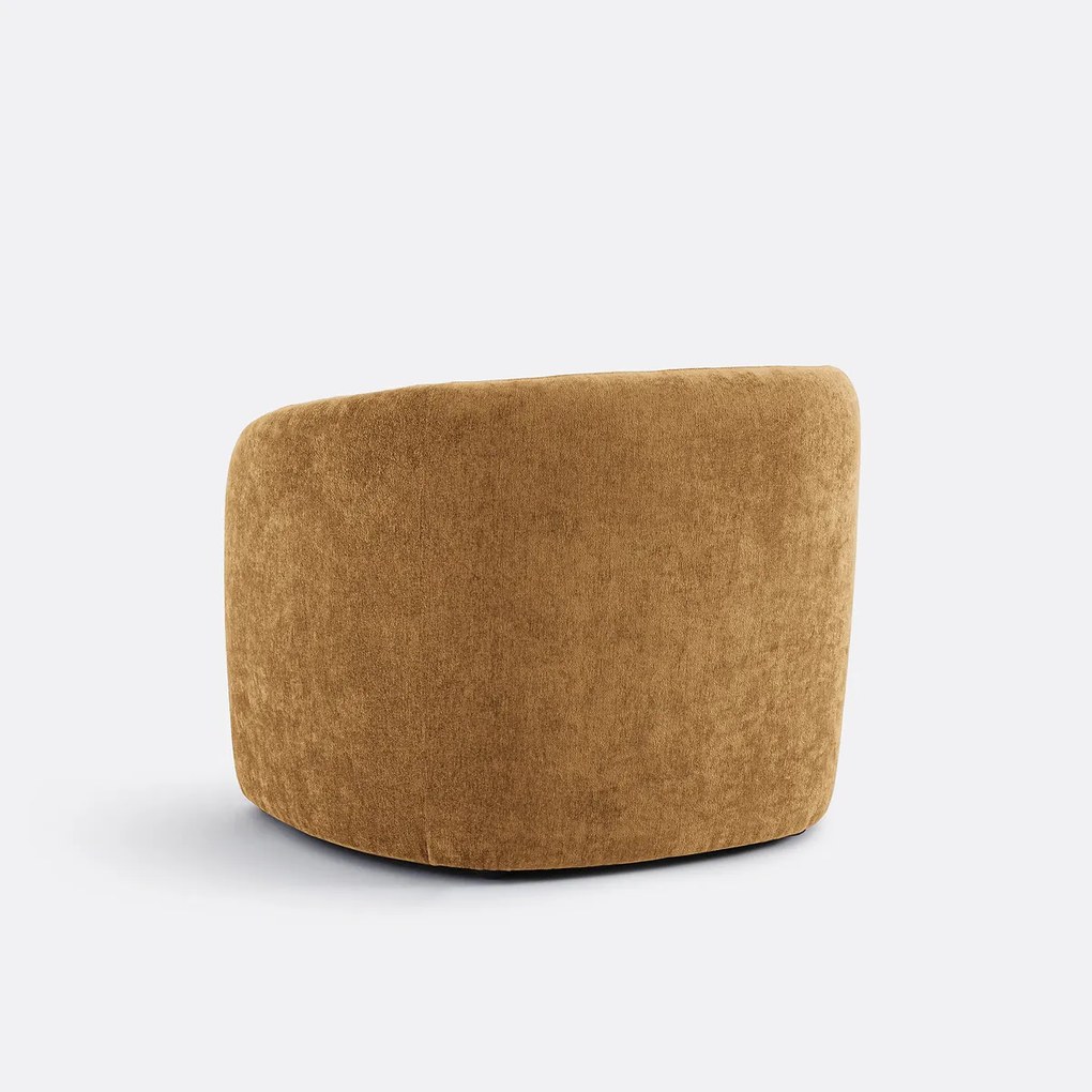 Fauteuil in fijne chenille, LANDINE