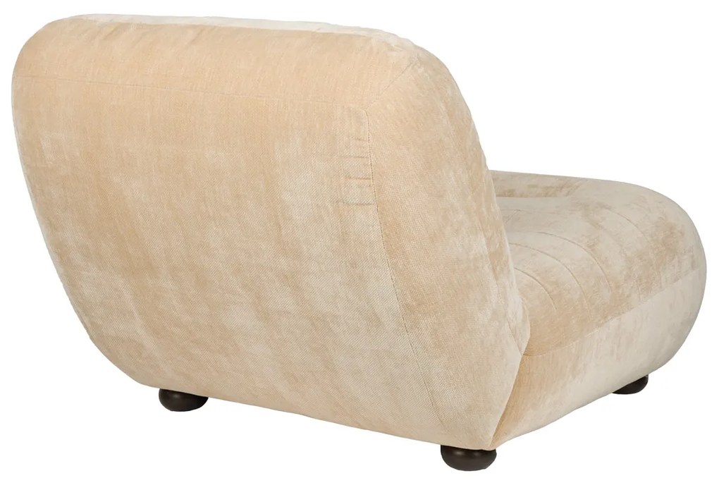 Dutchbone Wyatt Lounge Fauteuil Velours Beige