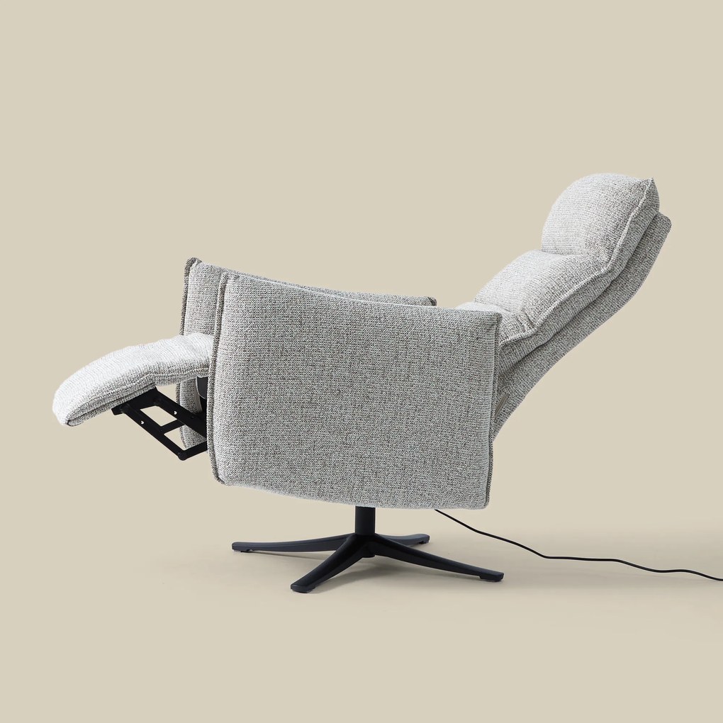 Elektrische Relaxfauteuil Creme Stof
