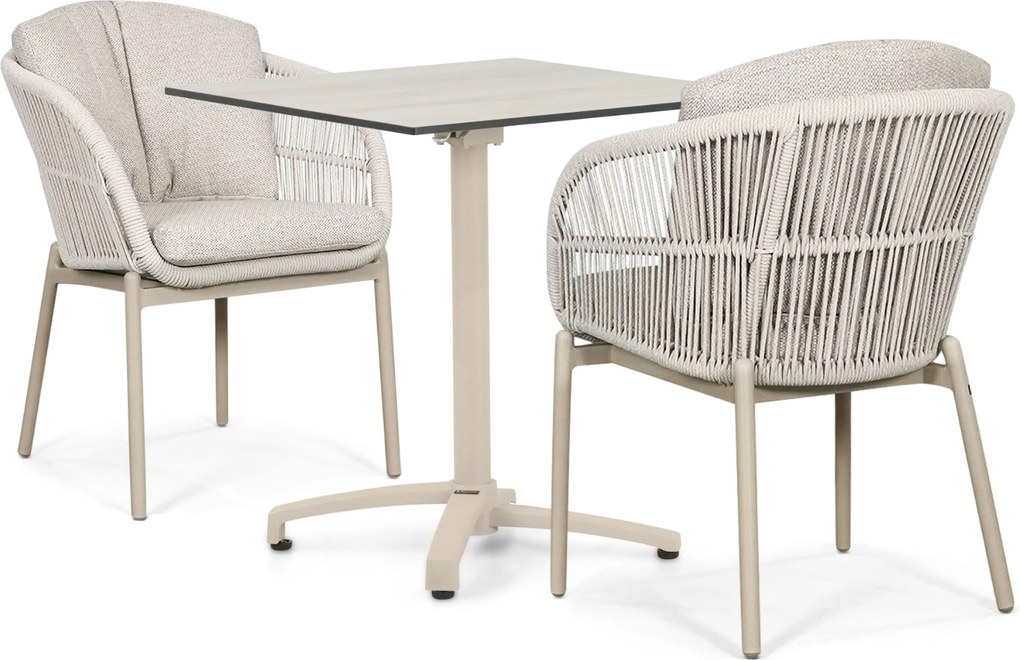 Tuinset 2 personen 707 cm Rope Zand/Beige Lifestyle Garden Furniture Monaco/Marano