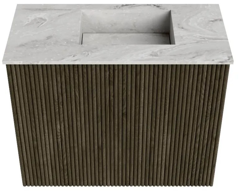 Mondiaz Joya DLux 50cm toiletmeubel shadow met wastafel faye rechts 1 kraangat glace
