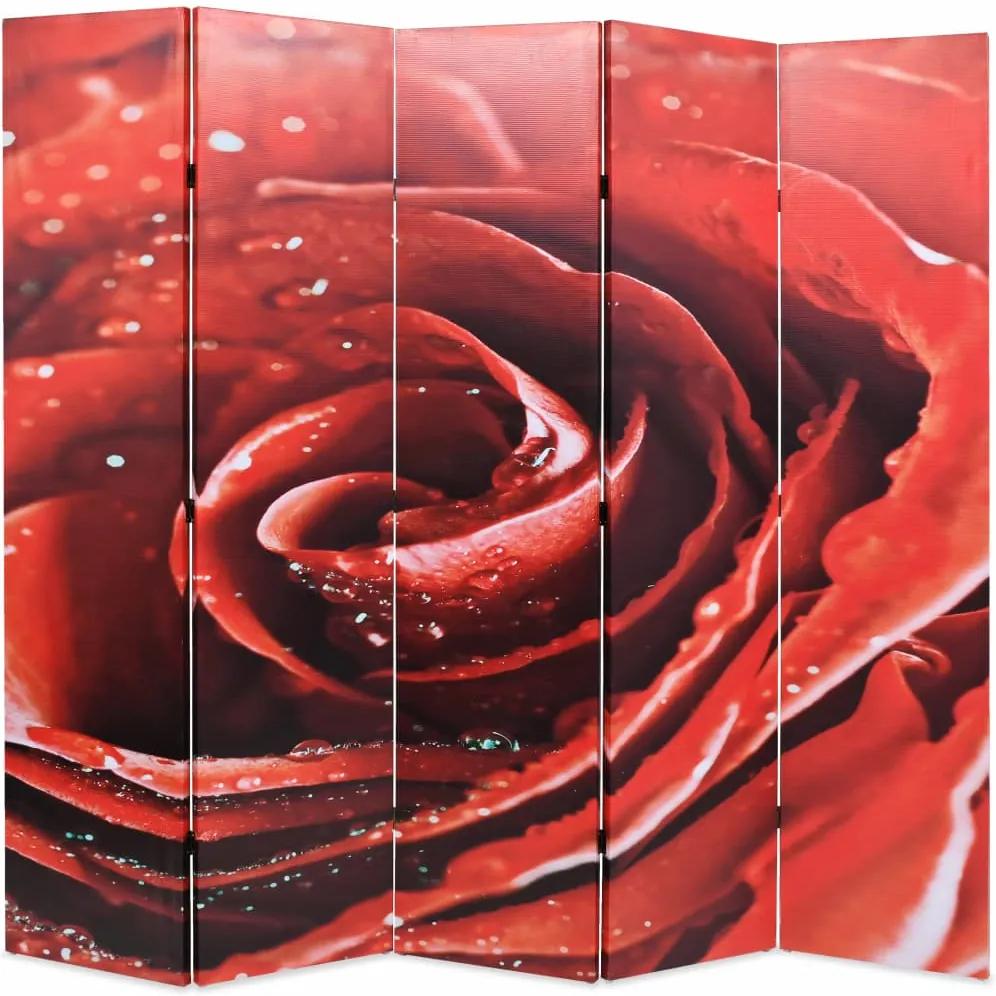 Kamerscherm inklapbaar roos 200x170 cm rood