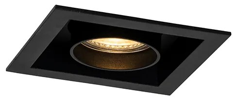 Set van 6 Moderne inbouwspot zwart verstelbaar - Roof