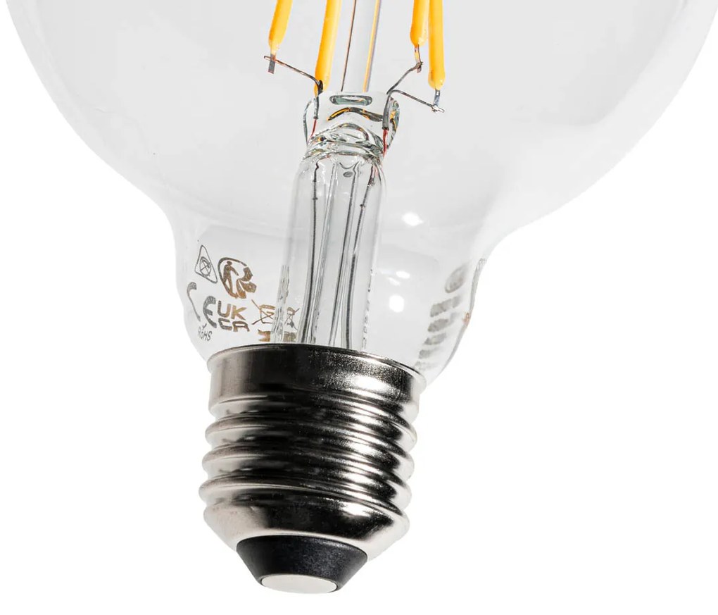 Set van 5 E27 dimbare LED lamp G95 5W 450 lm 2200K