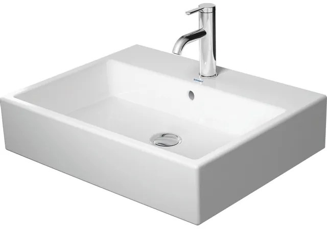 Duravit Vero Air Wastafel - 60x47cm - 1 kraangat - met overloop - geslepen - wondergliss - wit 23506000271