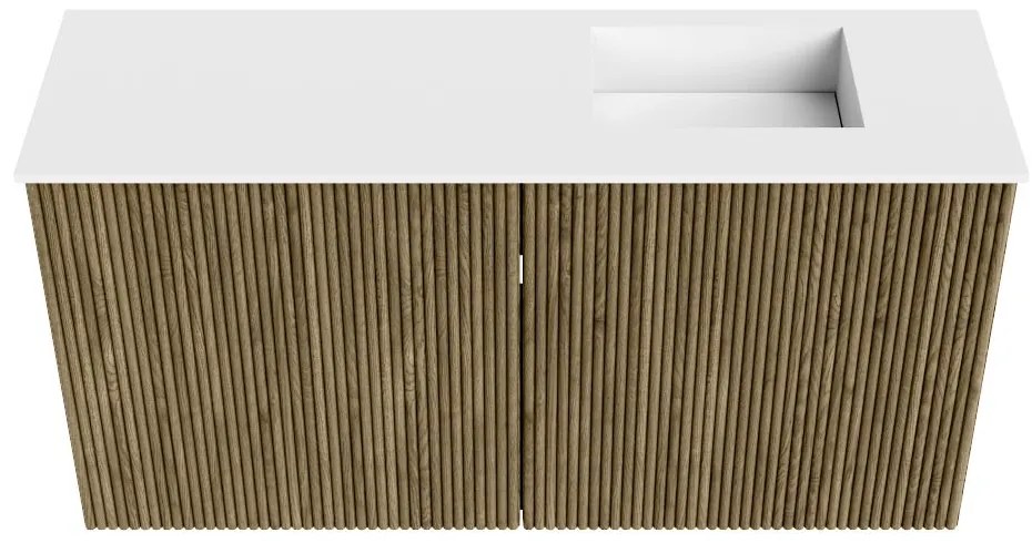 Mondiaz Joya 80cm toiletmeubel dusk met wastafel faye rechts 1 kraangat talc