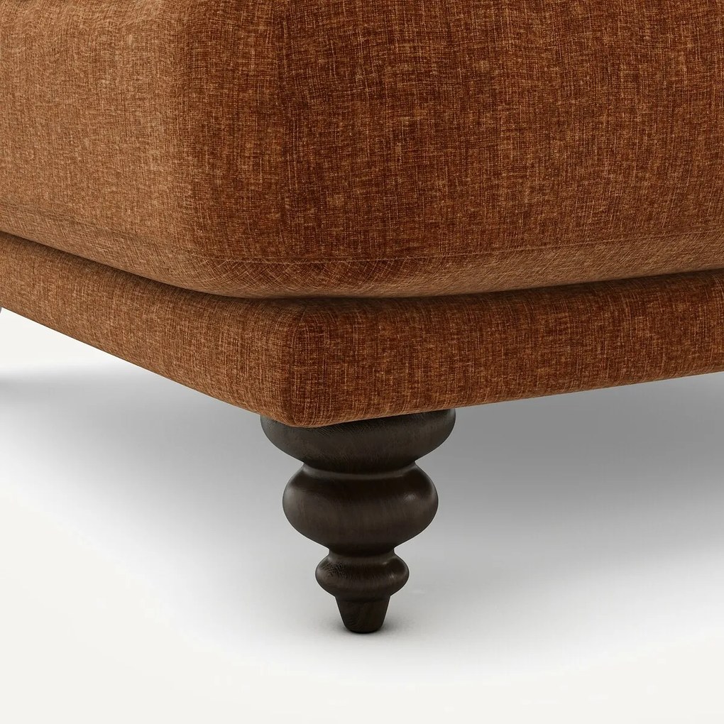 Voetenbank van fluweel chenille, Lazare