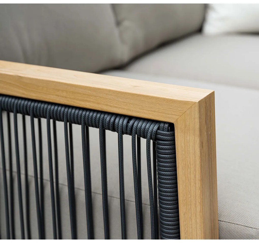 Garden Impressions San Capri lounge dining set 7-delig rechts - light teak aluminium