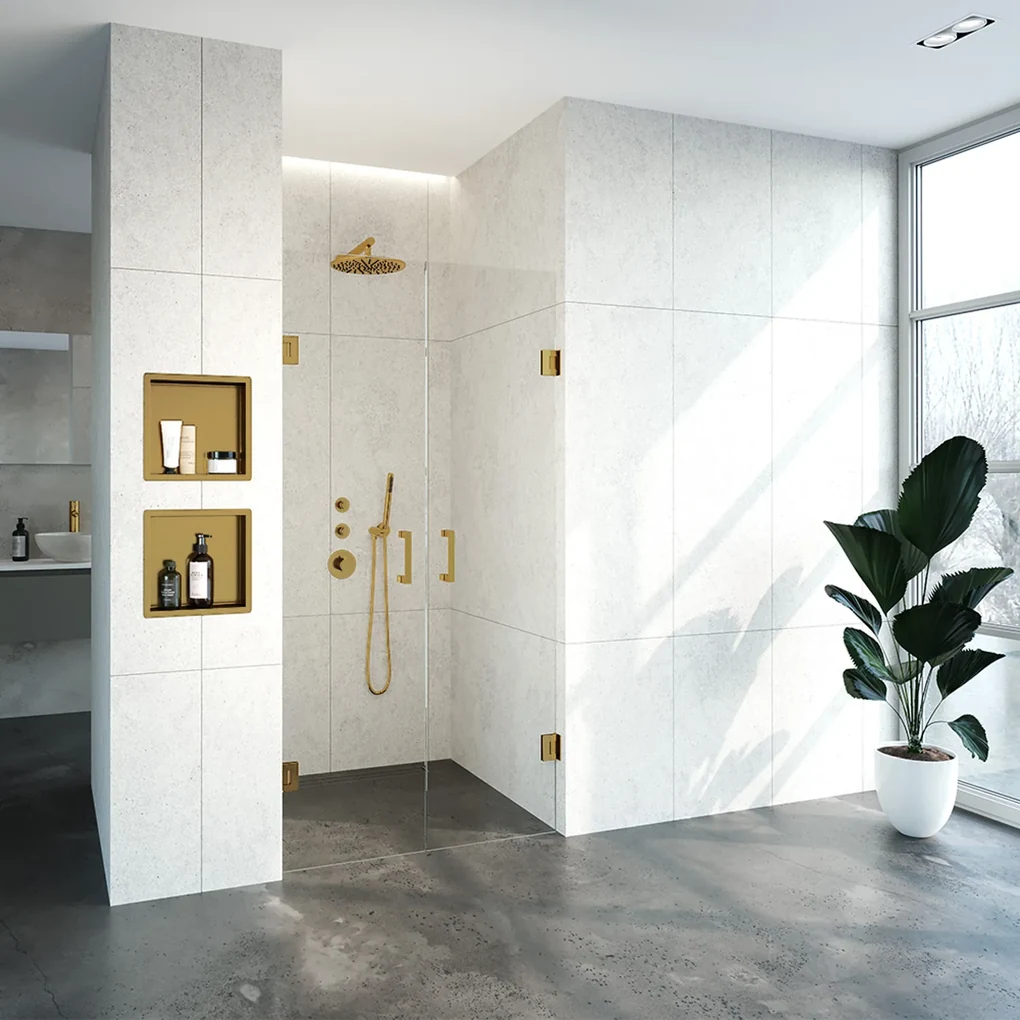 Brauer JC profielloze pendeldeuren 100cm goud geborsteld