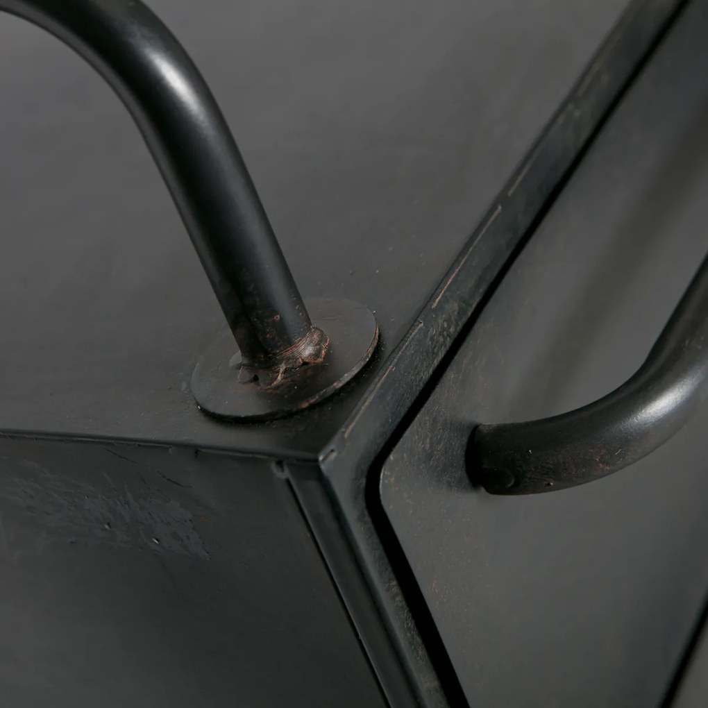 BePureHome Black Beauty Zwarte Kast Op Wielen - 75x39x144cm.