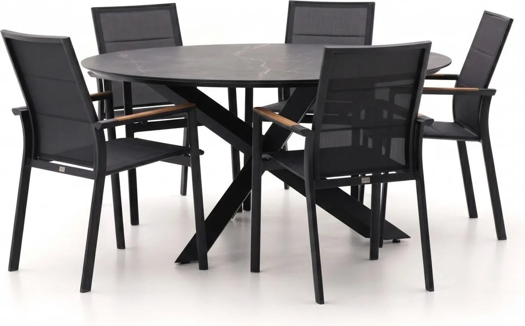 Diningset Bellagio  | 5 personen | Tuinset sintered stone | 6-delig | Kees Smit Tuinmeubelen