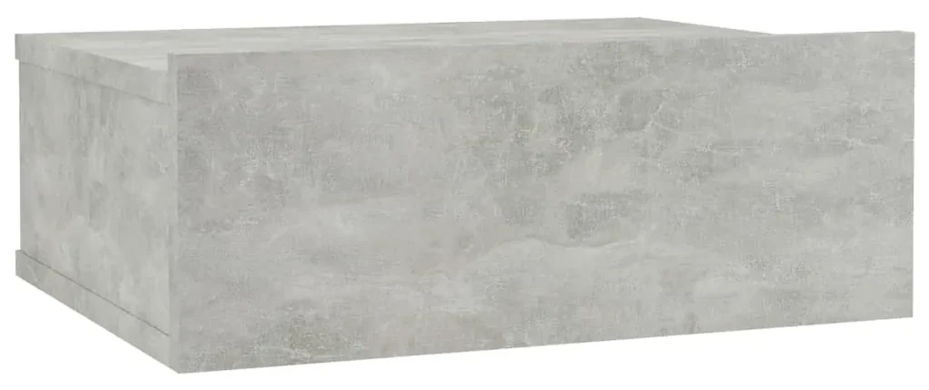vidaXL Nachtkastje zwevend 40x30x15 cm bewerkt hout betongrijs
