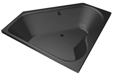 Xenz Cyprus Hoekbad - 145x145x53 - afvoer Midden - acryl - ebony 6864-29