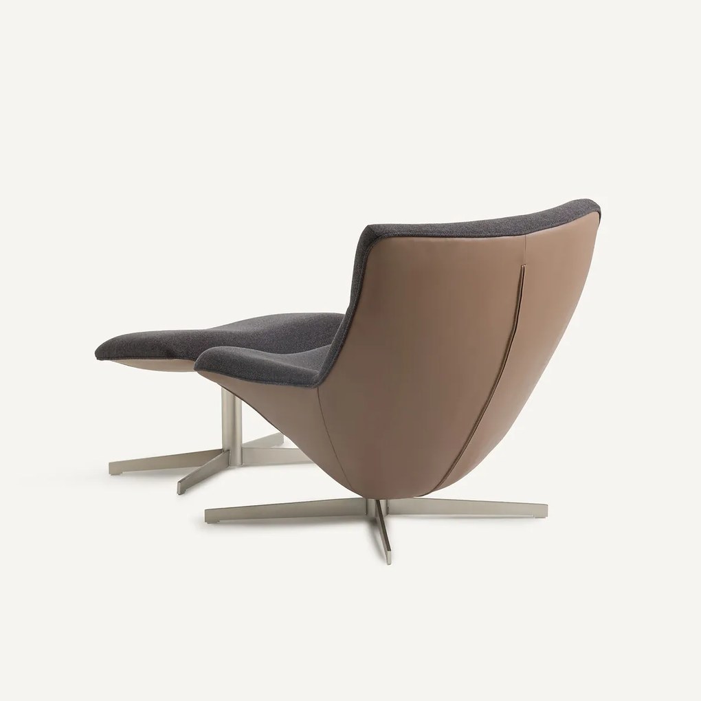 Draaibare relaxfauteuil met voetenbank, Wesley