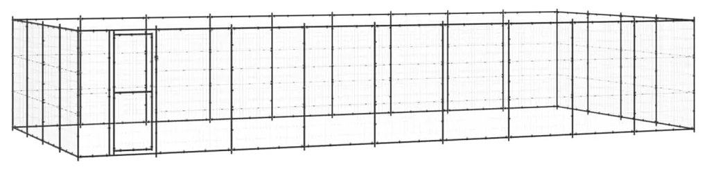 vidaXL Hondenkennel 43,56 m² staal