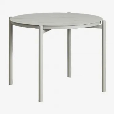 Ronde Aluminium Eettafel (ø110 Cm) Elton Groen – Khaki - Sklum