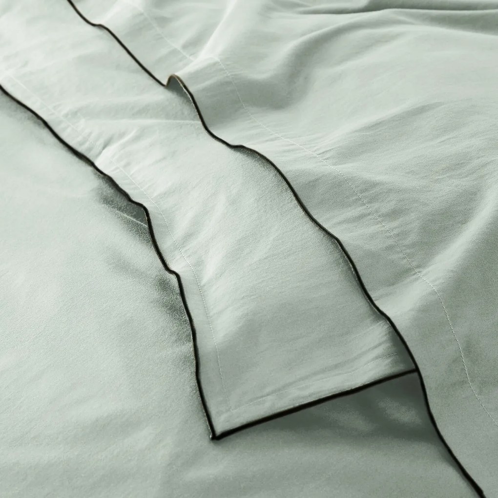 Dekbedovertrek in gewassen satijnkatoen, Victor, effen