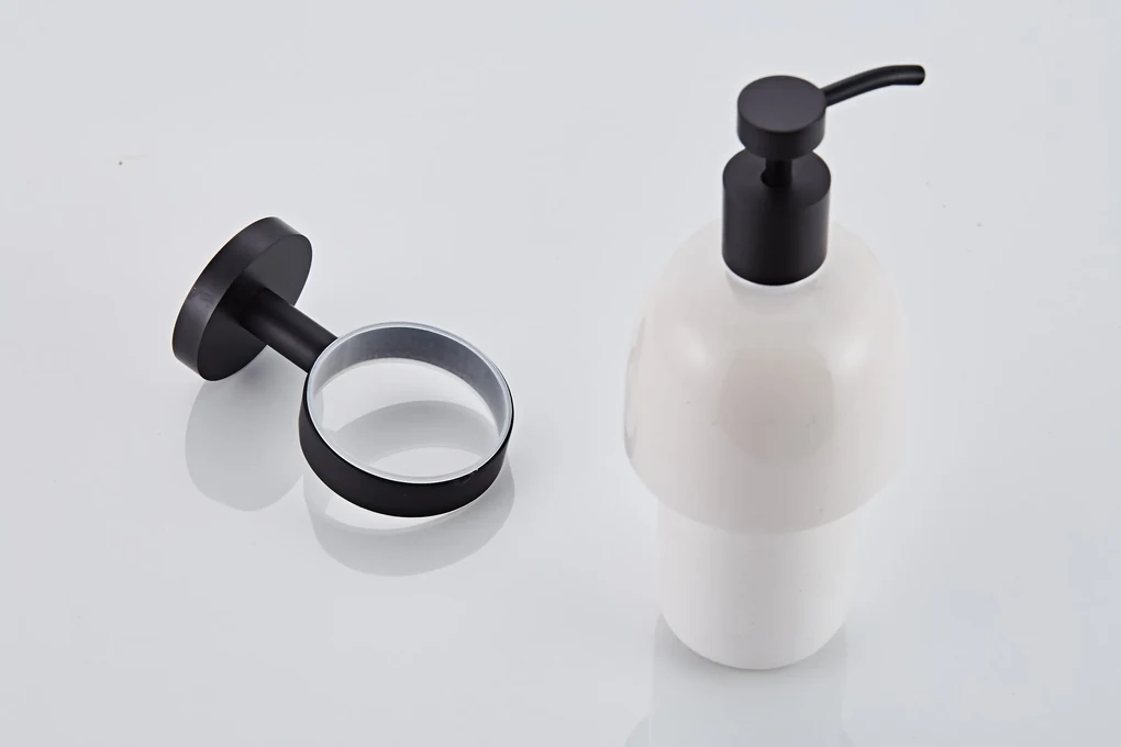 Saniclear Nero zeepdispenser mat zwart